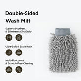 Kuber Industries Gloves | Microfiber Cleaning Gloves | Chenille Mitts for Kitchen | Hand Duster for Kitchen | Hand Gloves for Car | Double Sided Gloves | SHXNEFSST1 | Pack of 8 | Gray